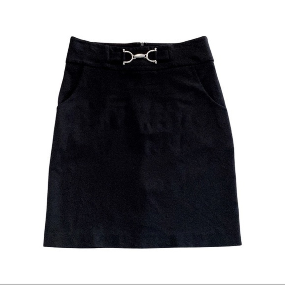 Cache black pocketed stretch pencil skirt J14